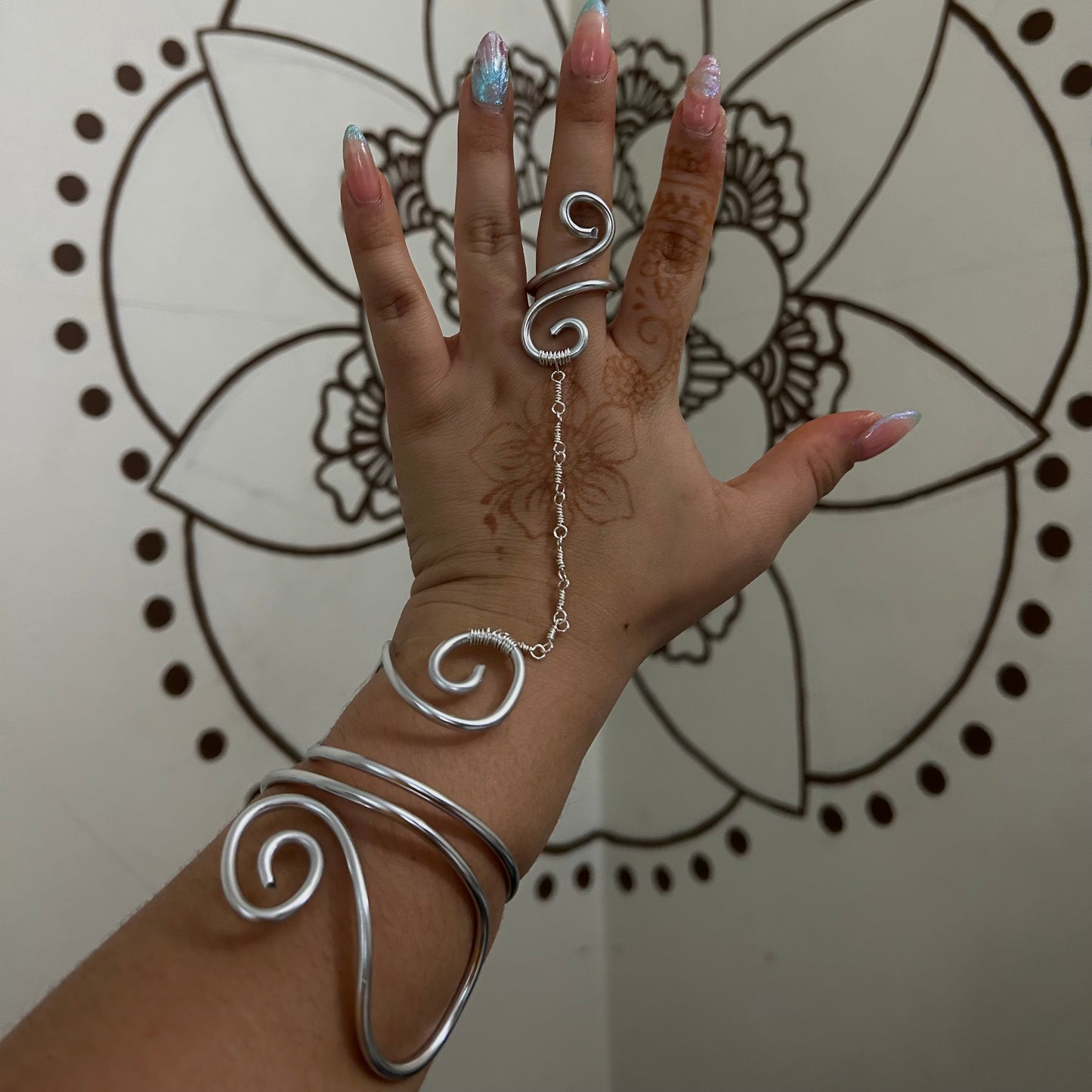 Hand Cuff Bracelet + Ring
