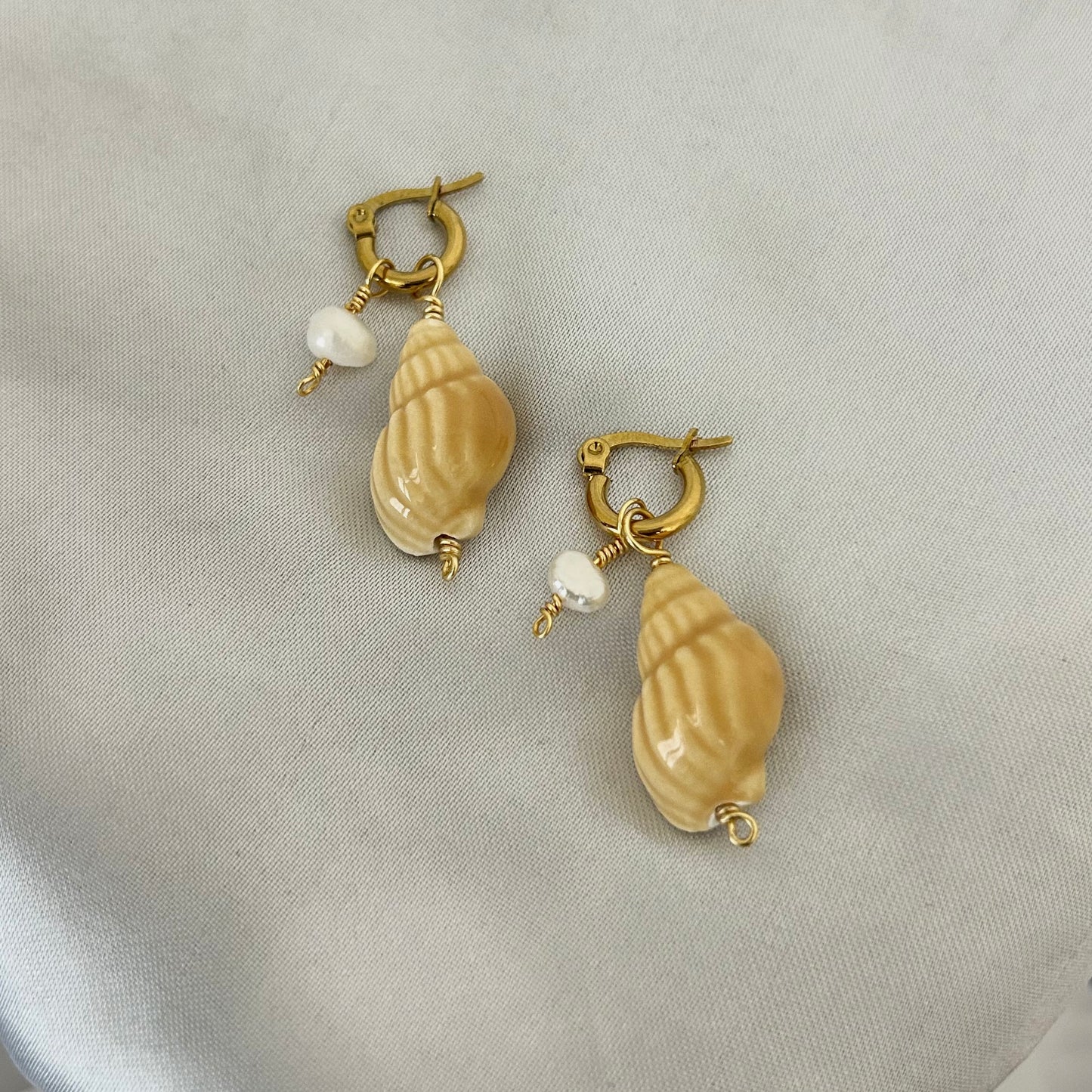 Seashell Hoops