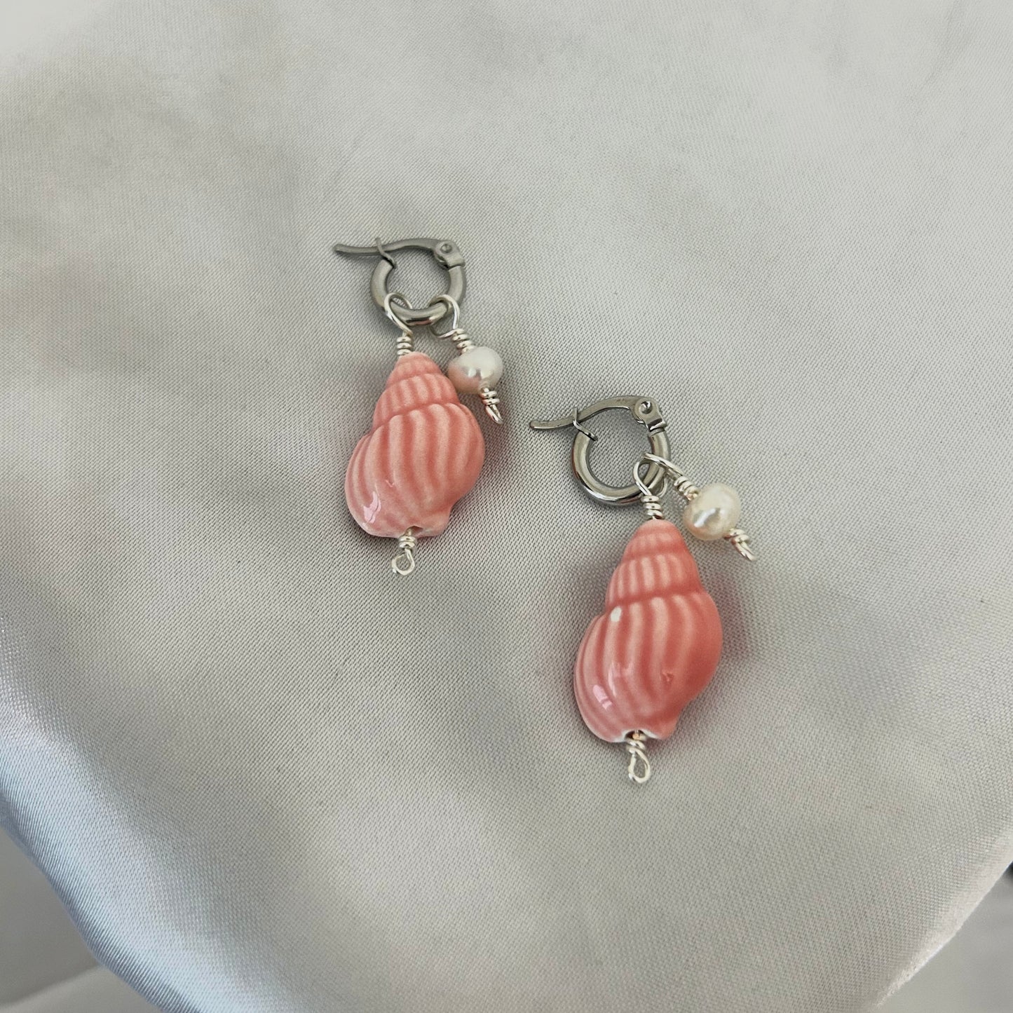 Seashell Hoops