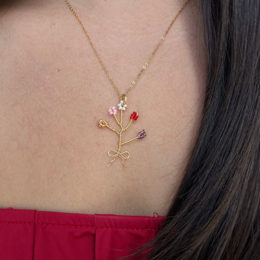 Flower Bouquet Necklace (multicolor)