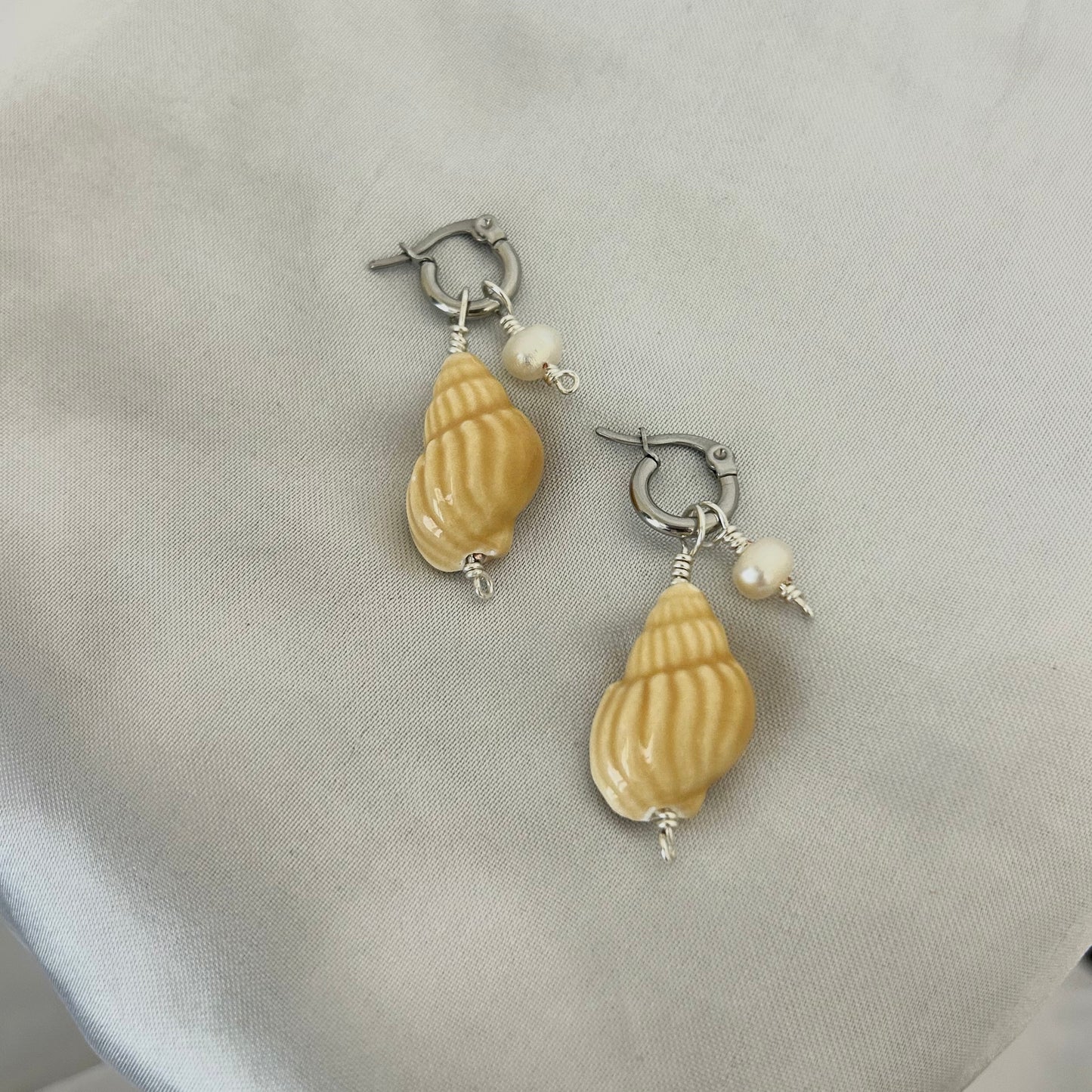 Seashell Hoops