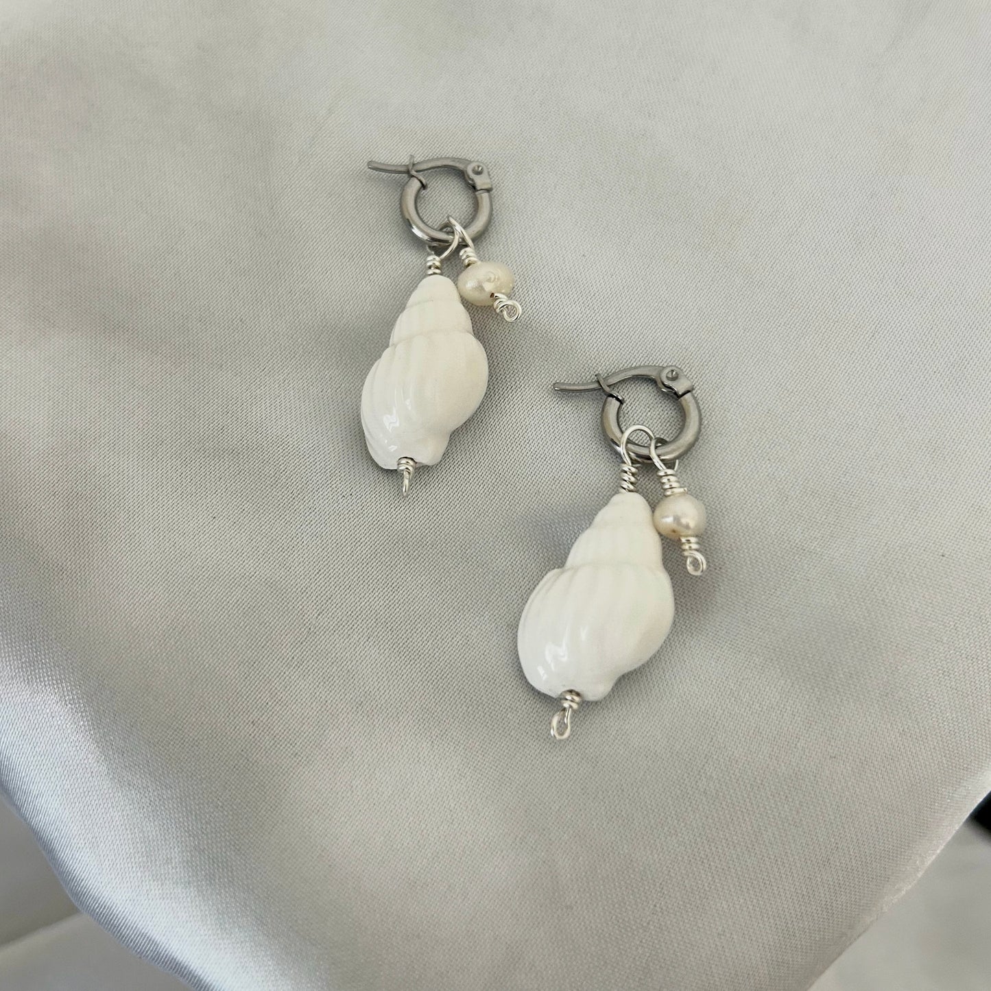 Seashell Hoops