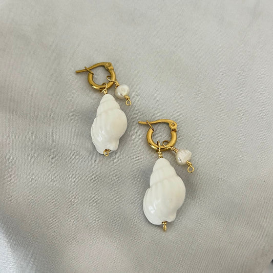 Seashell Hoops
