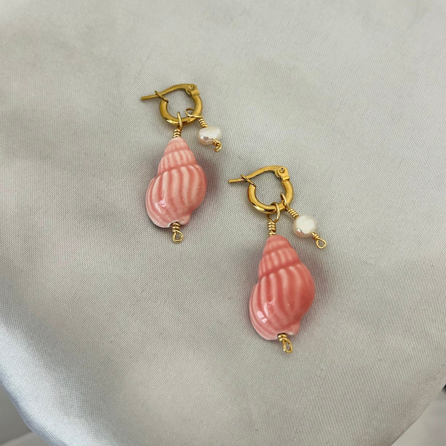Seashell Hoops