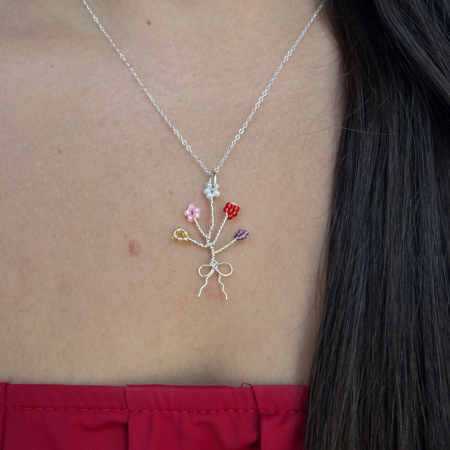 Flower Bouquet Necklace (multicolor)