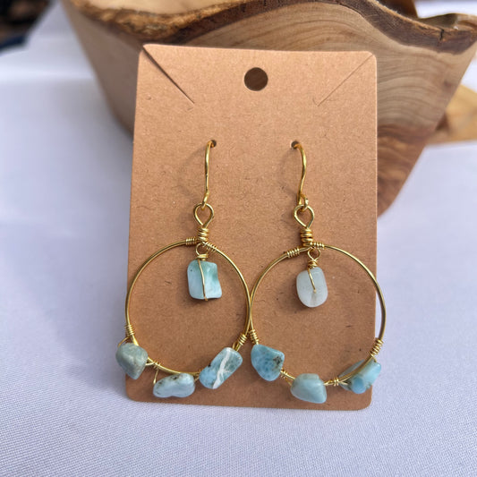 Larimar earrings