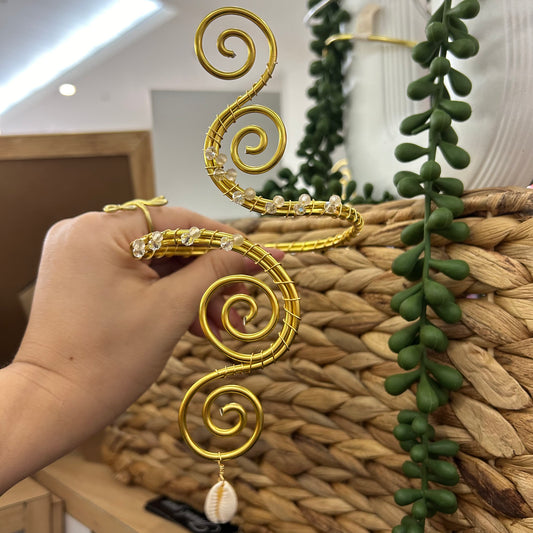 Dangling Cowrie Shell Arm Cuff
