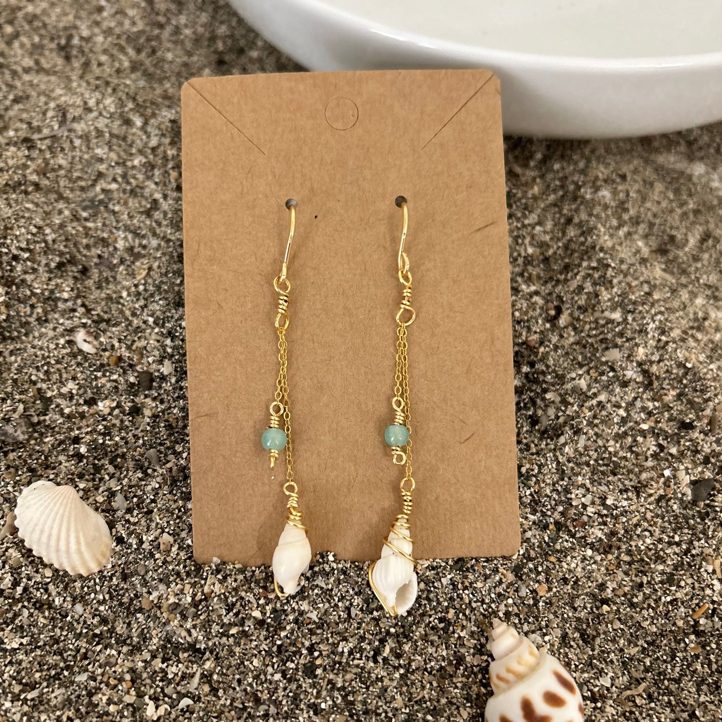 White-Shell Earrings