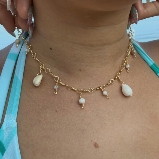 Beachy-chain Choker Necklace